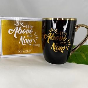 Izzy & Liv "It's Above Me Now" Mug in Black.